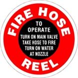 Fire Hose Reel Circular Sign 